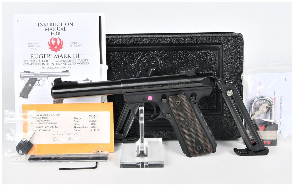 Lot 192: Ruger 22/45 Mark III Target Model Semi-Automatic Pistol