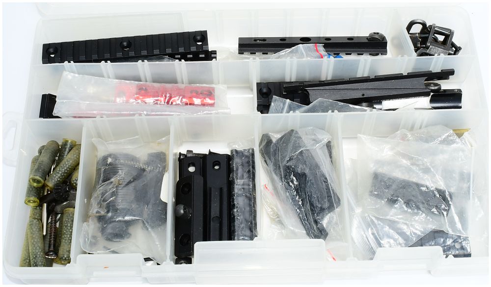 Lot 197: A Collection of Modern Firearm/Airgun Picatinny/Weaver Rails and Accessories