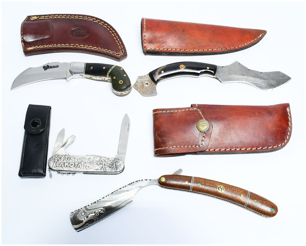 Lot 212: A Collection of Bladed Instruments and Sheaths