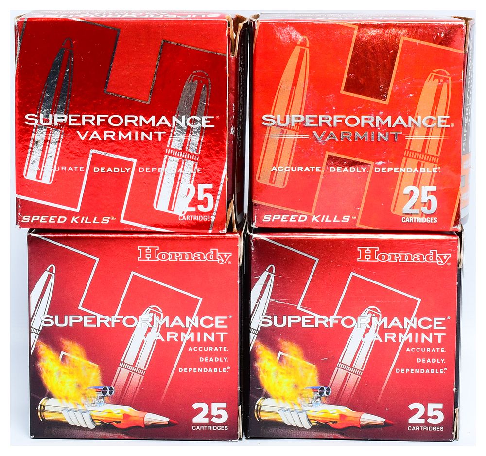 Lot 274: Hornady Superformance Varmint 17 Hornet 20 gr V-MAX Ammunition, 100 Rounds