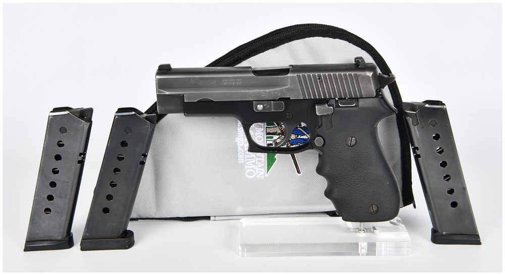 Lot 294: Sig Sauer P220 .45 Auto Semi-Automatic Pistol with Three Magazines and Soft Case