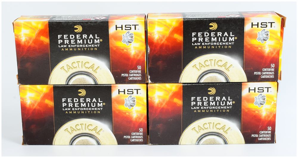 Lot 298: 200 Rounds Federal Premium Law Enforcement 40 S&W 180 Grain HST Jacketed Hollow Point Ammunition