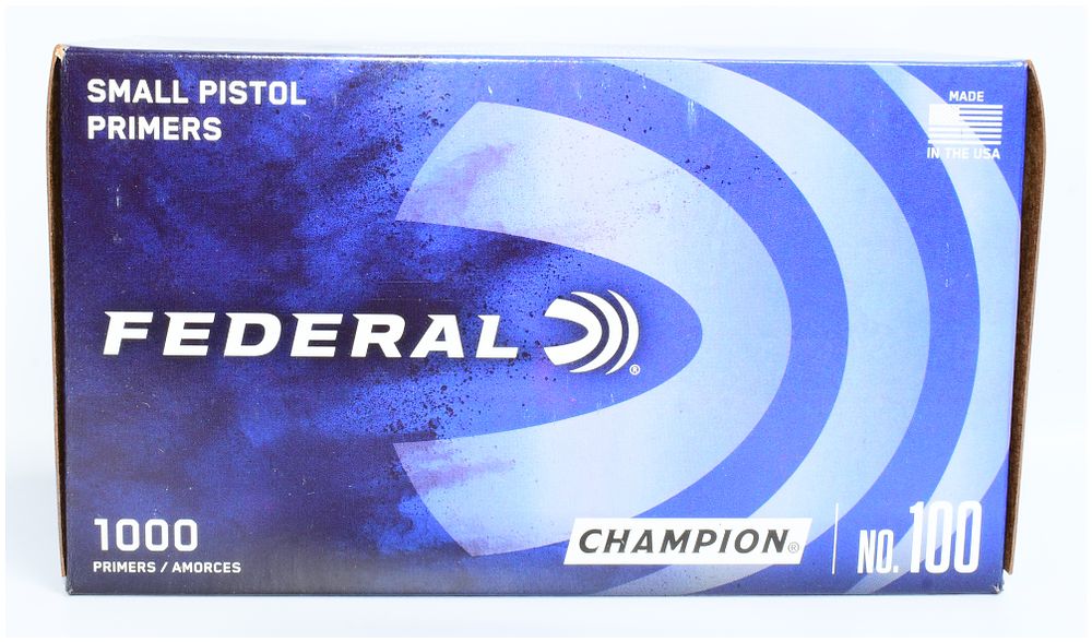 Lot 305: Federal Champion No. 100 Small Pistol Magnum Primers, 1000 Count