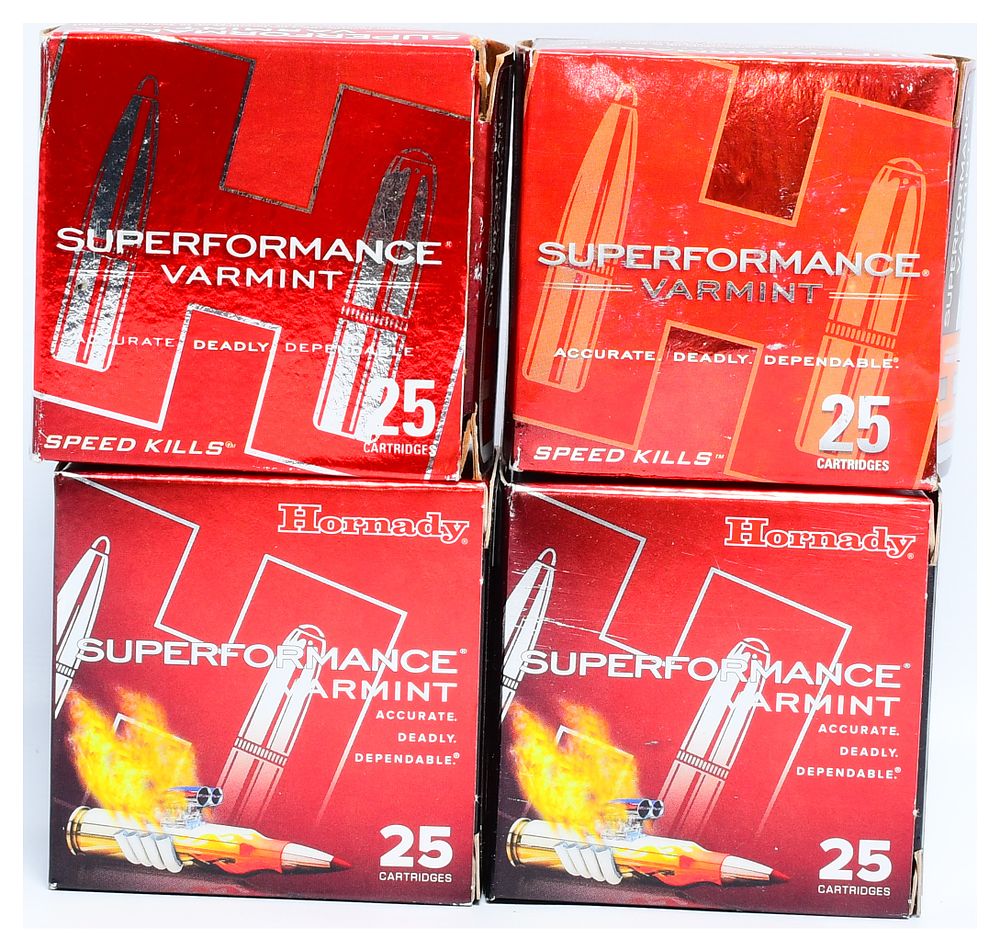 Lot 334: Hornady Superformance Varmint .17 Hornet 20 gr V-MAX Ammunition, 100 Rounds