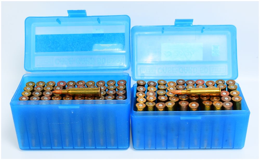 Lot 358: 100 Rounds Remanufactured .30-30 WIN/WCF Ammunition in MTM H50-RM Deluxe Flip-Top Rifle Ammo Boxes