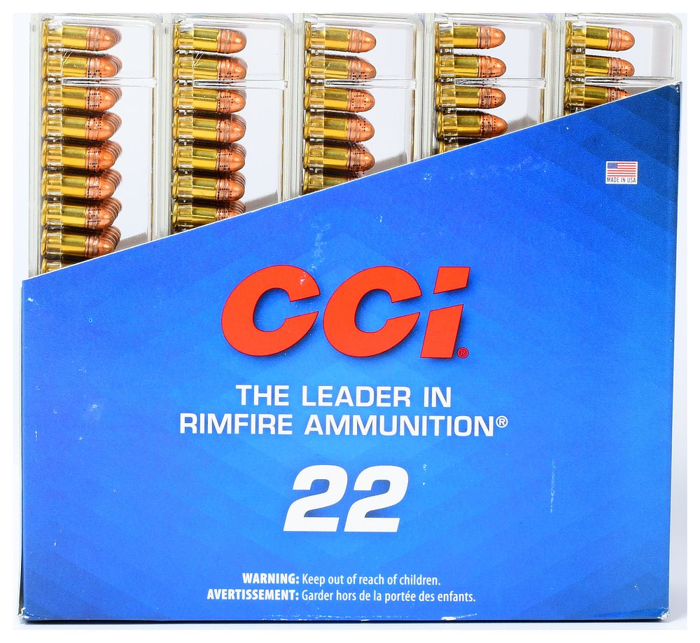 Lot 367: 500 Rounds CCI 22 Short Ammunition, 29 Grain Copper-Plated Round Nose
