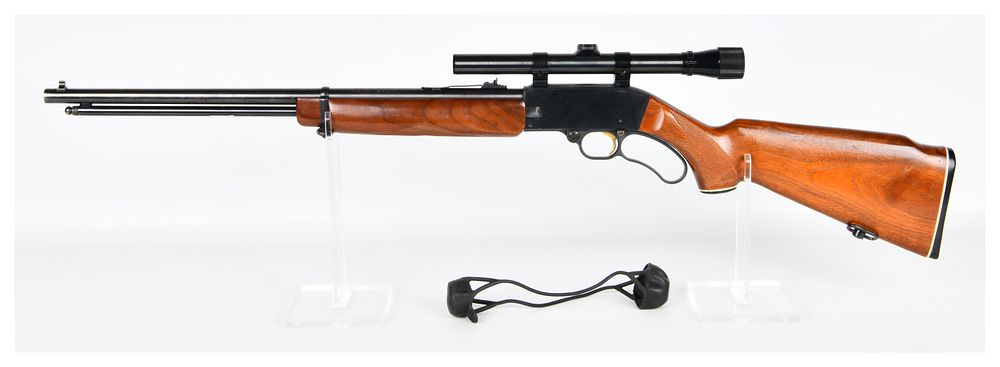 Lot 375: Mossberg Model 402 Palomino .22 S-L-LR Lever Action Rifle with Weaver D4 Scope