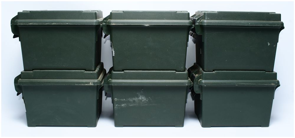 Lot 386: A Set of Six MTM 50 Caliber Ammo Cans