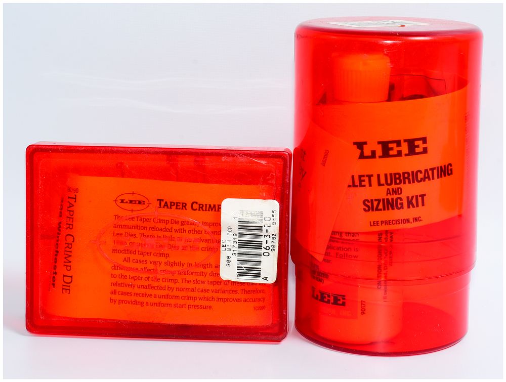 Lot 392: Two Lee Precision, Inc. Reloading Kits: A .223/.556 Taper Crimp Die and a .224 Bullet Lubricating and Sizing Kit