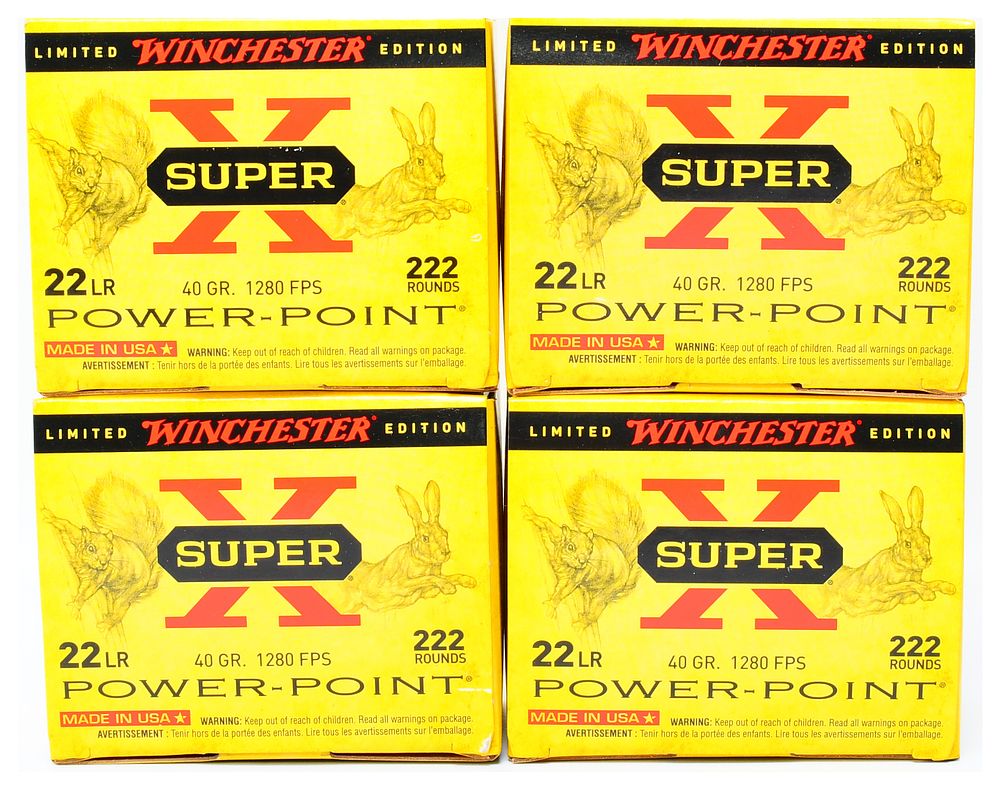 Lot 400: Winchester Super-X .22LR 40gr Power-Point Ammunition, 888 Rounds