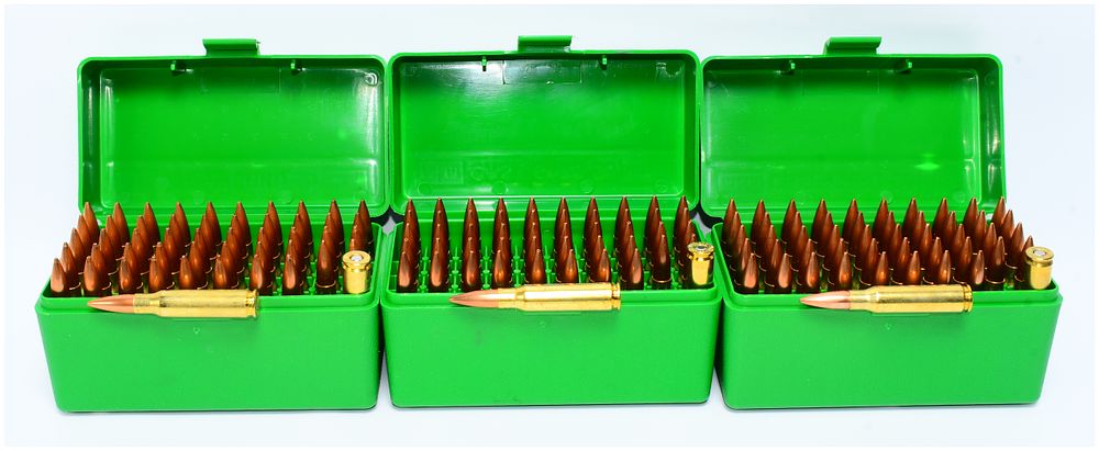 Lot 415: 150 Rounds Remanufactured .308 WIN Ammunition in Three MTM 100-Round Flip-Top Rifle Ammo Boxes