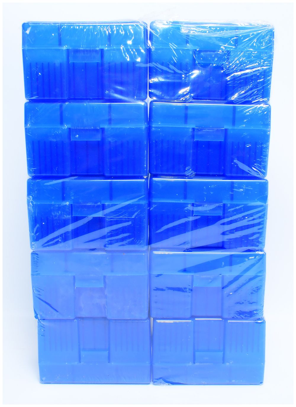 Lot 476: A Set of Eight Blue Plastic Ammunition Storage Boxes