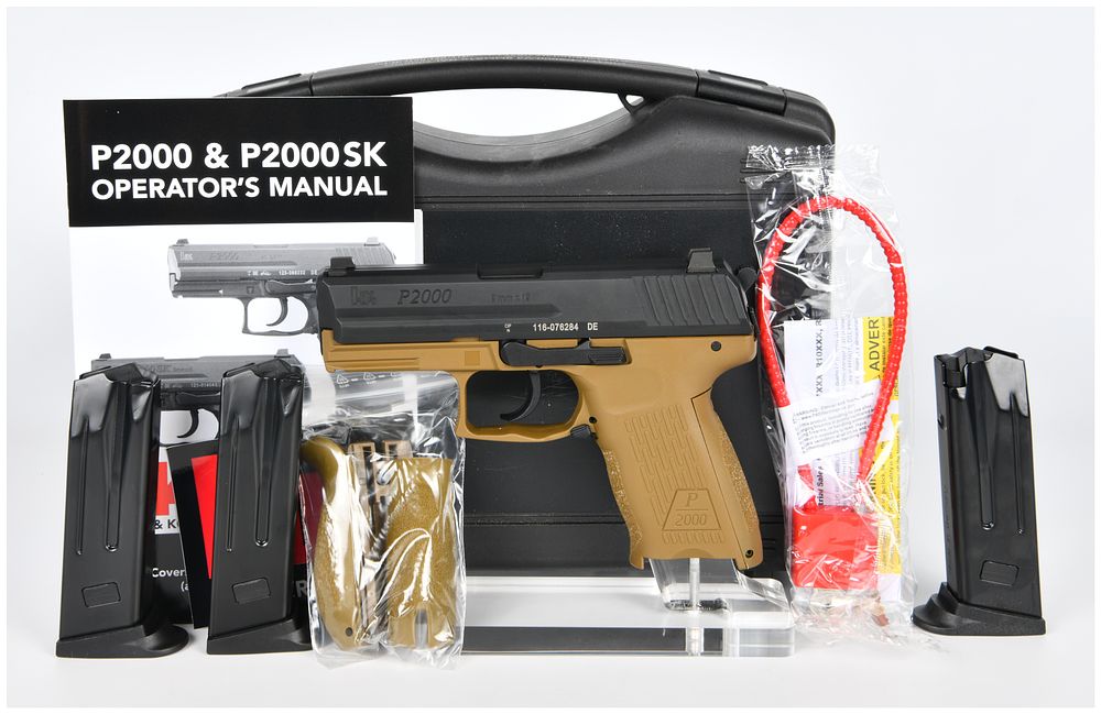 Lot 534: Heckler & Koch P2000 V3 9mm FDE Semi-Automatic Pistol