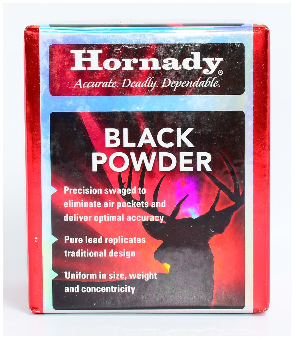 Lot 545: New, Unopened Hornady Muzzleloading .50 Cal .490" Lead Round Balls, 100 Count