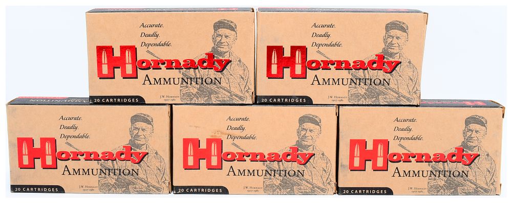 Lot 547: A Lot of 100 Rounds Hornady Custom .243 WIN Centerfire Rifle Ammunition