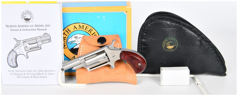 Lot 552: North American Arms NAA-22M Mini Revolver, .22 Magnum, with Accessories