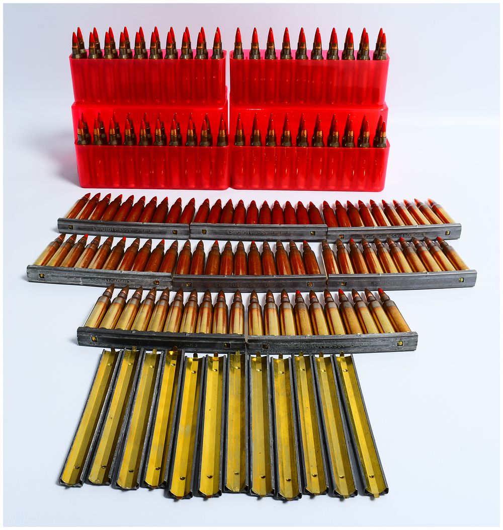 Lot 1051: 160 Rounds .223 Remington Red Tip Ammunition with 12 Stripper Clips