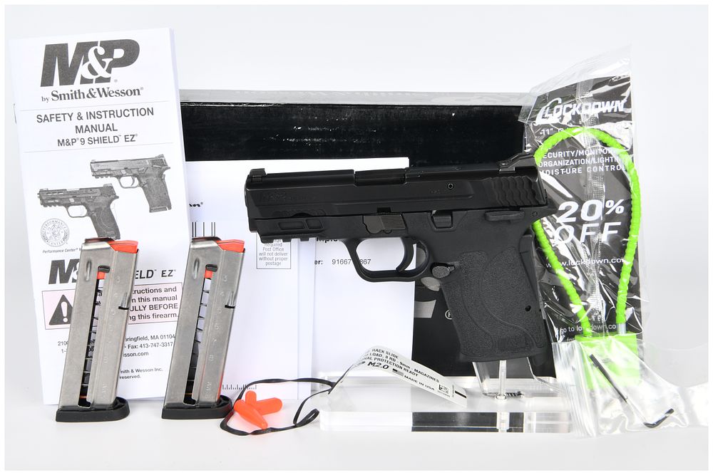 Lot 1077: Smith & Wesson M&P 9 Shield EZ M2.0 Semi-Automatic Pistol with Accessories