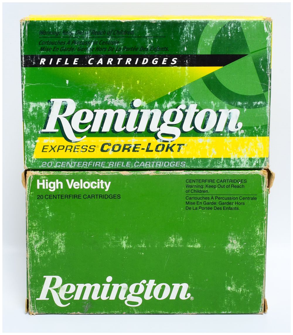 Lot 1093: 40 Rounds Remington Core-Lokt .35 Whelen Rifle Cartridges