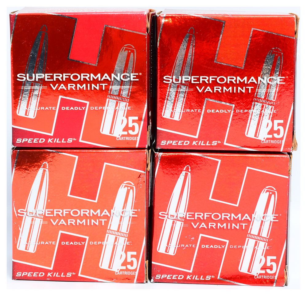 Lot 1153: Hornady Superformance Varmint 17 Hornet 15.5 gr NTX® Ammunition, 100 Rounds