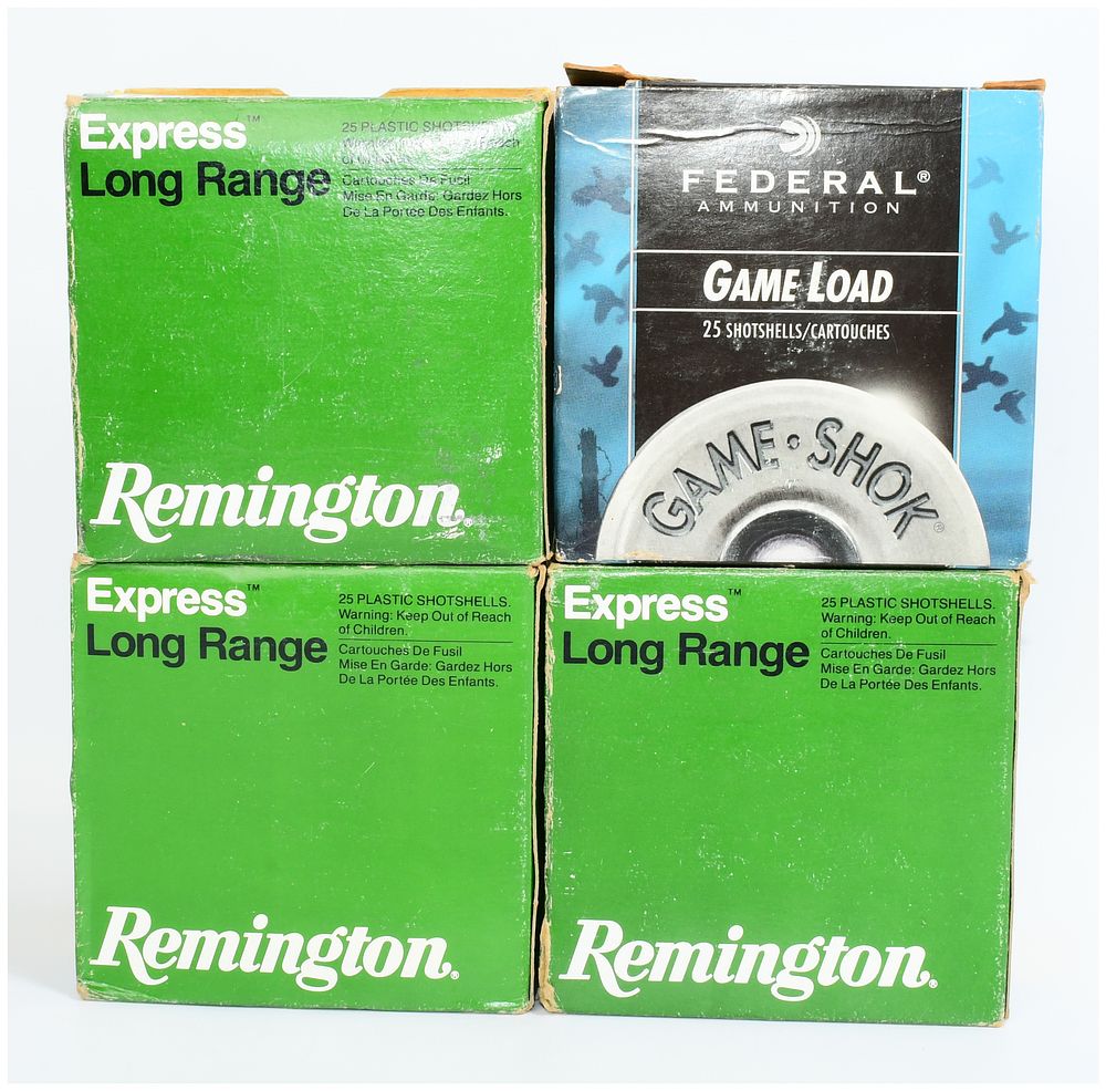Lot 1174: 88 Rounds of 16-Gauge Shotgun Ammunition: Remington Express Long Range and Federal Game Load