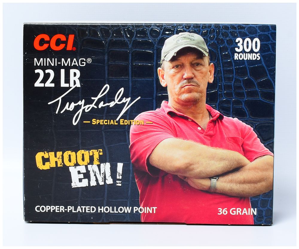 Lot 1201: CCI Mini-Mag .22 LR Troy Landry Special Edition Ammunition, 300 Rounds