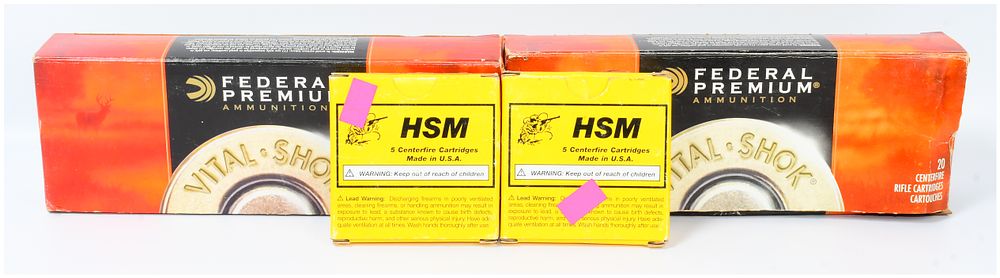 Lot 1207: 50 ROUNDS of .300 Winchester Short Magnum (.300 WSM) Ammunition by Federal Premium and HSM
