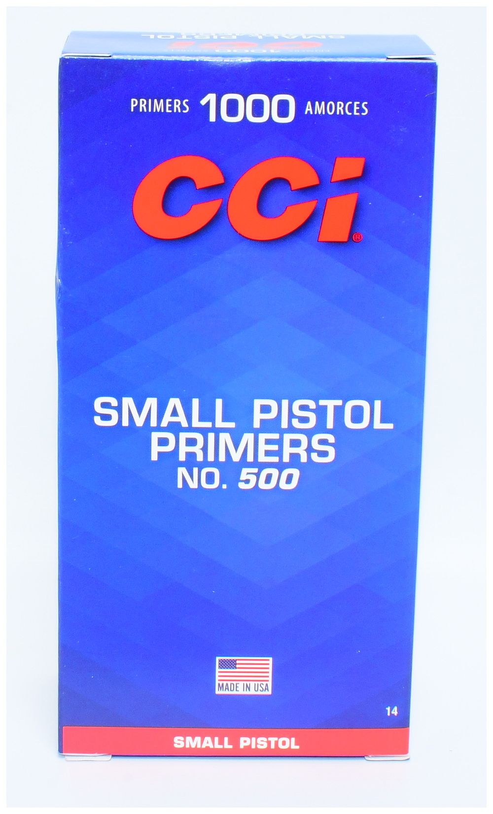 Lot 1214: CCI Small Pistol Primers No. 500, 1000 Count