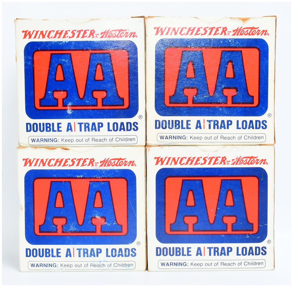 Lot 1222: Four Boxes of Winchester-Western AA Double A Trap Loads, 100 Rounds