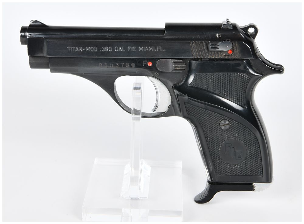 Lot 1245: FIE Titan-Mod .380 Caliber Semi-Automatic Pistol, by Tanfoglio