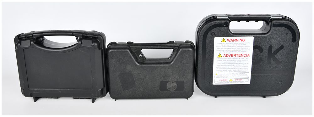 Lot 1247: Three Firearm Hard Cases, including Glock and Sig Sauer