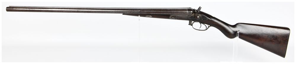 Lot 1248: Parker Bros. 10 Gauge Damascus Twist Side-by-Side External Hammer Shotgun, Late 19th Century