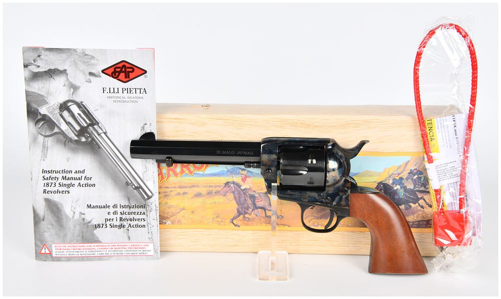 Lot 1251: Cimarron Firearms Co. 'El Malo' 1873-Style Single-Action Revolver, .357 Magnum / .38 Special, 5.5" Barrel