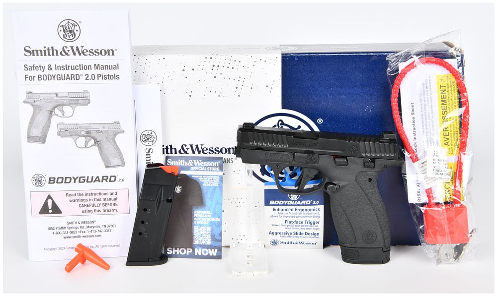 Lot 1257: Smith & Wesson Bodyguard 2.0 .380 Auto Semi-Automatic Pistol with Thumb Safety, Model 13926