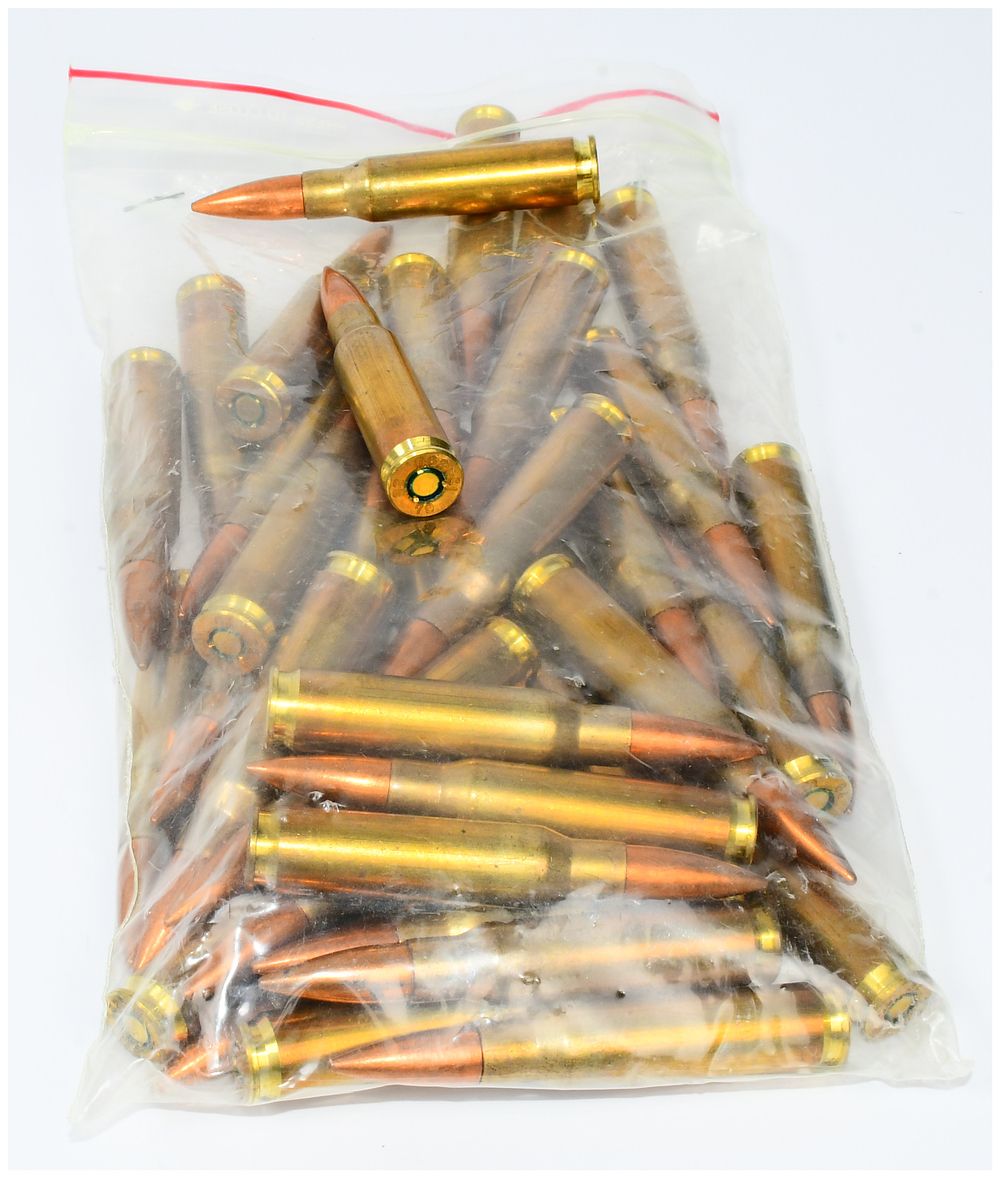 Lot 1357: 37 Rounds of LC 13 Centerfire Rifle Ammunition, Full Metal Jacket
