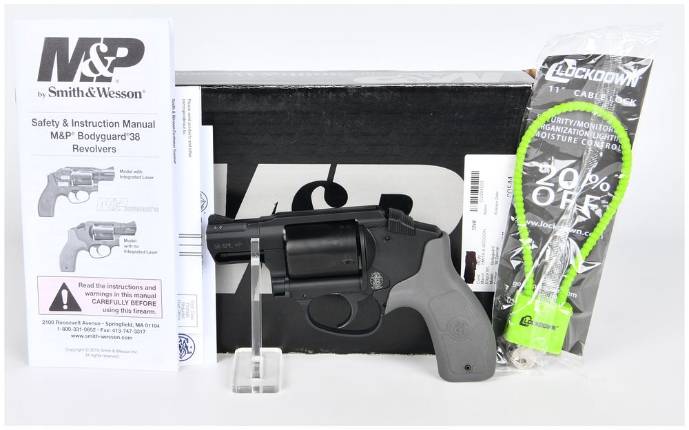 Lot 1359: Smith & Wesson M&P Bodyguard 38 Revolver, Model B638-1, No Laser, .38 SPL + P