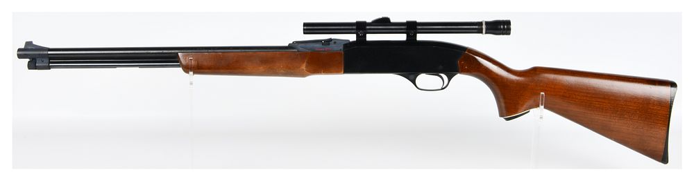 Lot 1392: Winchester Model 290 .22 Caliber Semi-Automatic Rimfire Rifle with J.C. Higgins 4x Scope