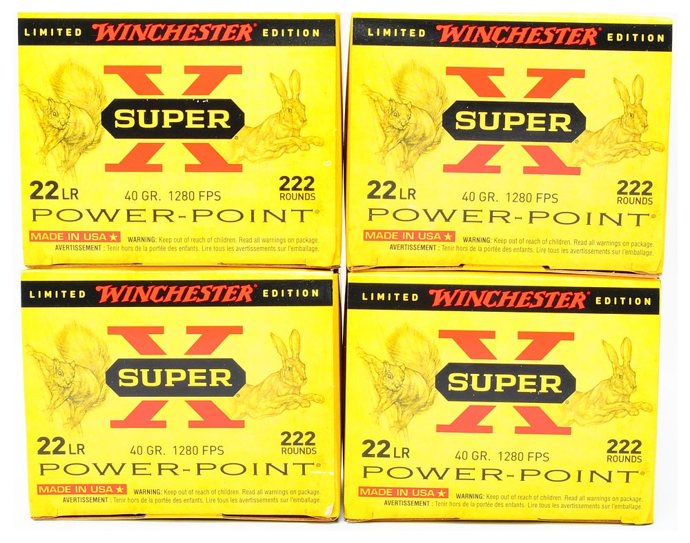Lot 1399: Winchester Super-X .22LR 40gr Power-Point LIMITED EDITION Ammunition, 888 Rounds