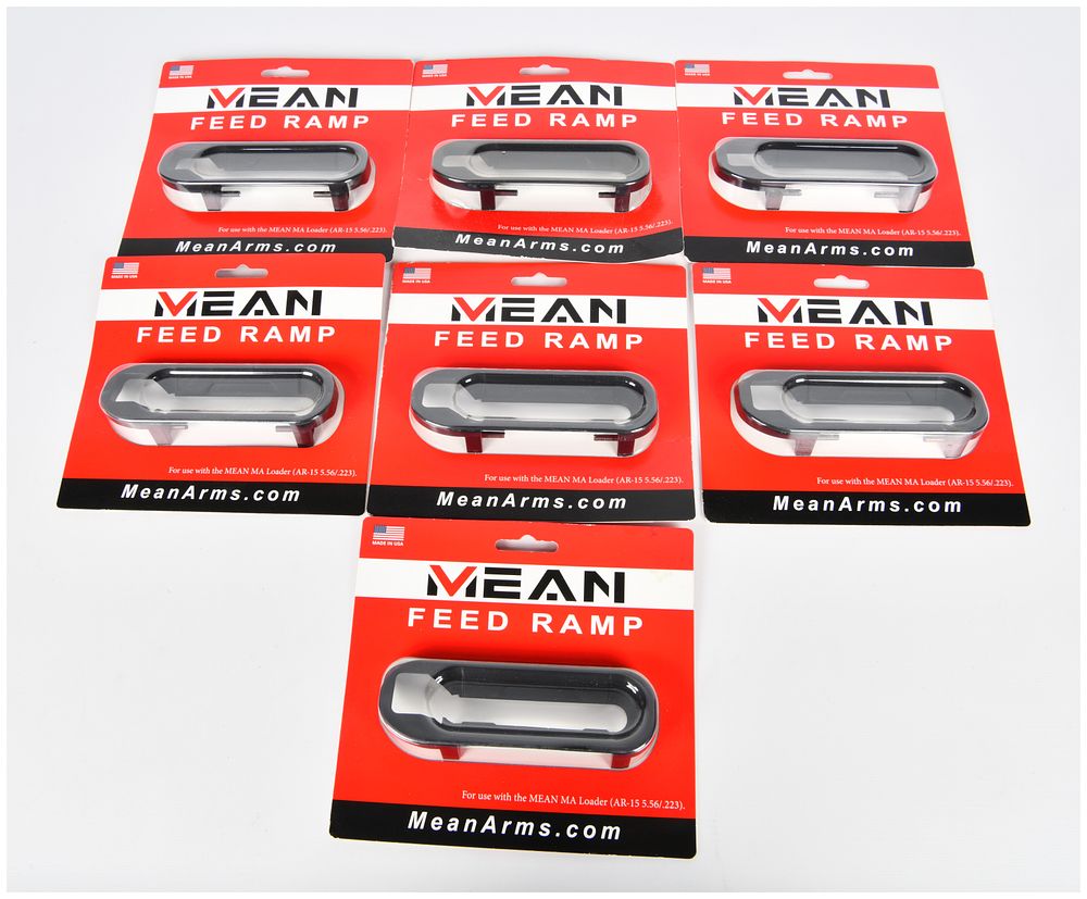 Lot 1433: Eight New-in-Package MEAN FEED RAMP Units for AR-15 5.56/.223 MA Loader