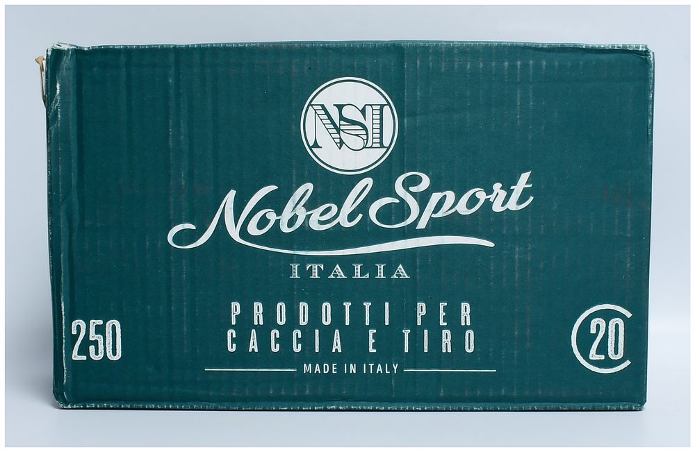 Lot 1459: Nobel Sport Italia NSI Target Steel ANS20ST7 20 Gauge Shotshells, 250 Rounds