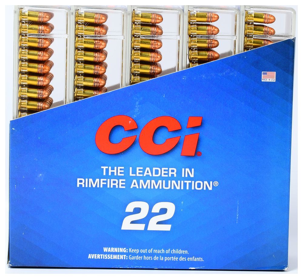 Lot 1486: 500 Rounds CCI .22 Short 29 Grain Copper-Plated Round Nose Target Ammunition