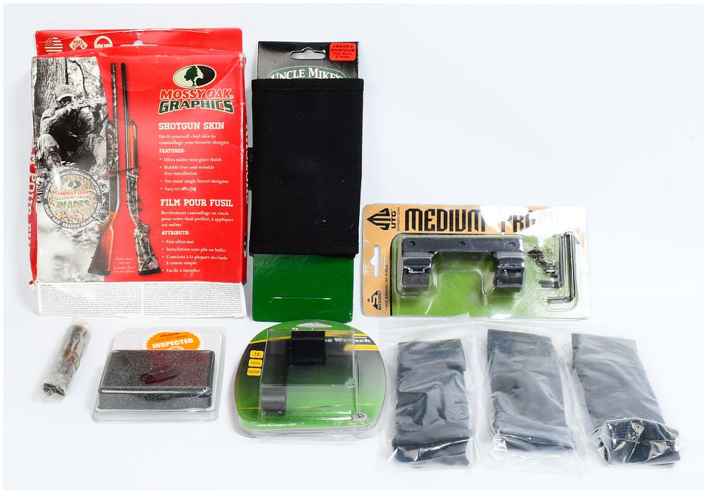 Lot 1496: A Collection of Mossy Oak Graphics 14004 Shotgun Skin and Contemporary Firearm Accessories