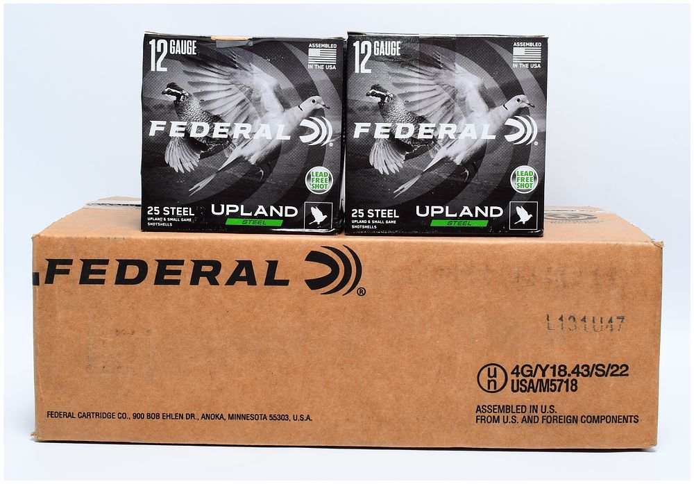 Lot 1540: 250 Rounds Federal Upland Steel 12 Gauge Shotshells