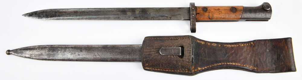Lot 1124: Czechoslovakian Mauser 98 Bayonet with ČSZ Markings and Scabbard