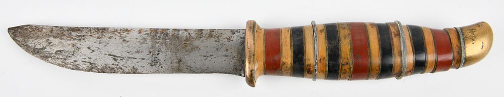 Lot 1187: WWII Theater Made Fixed Blade Knife, Stamped 'MADE IN MEXICO'