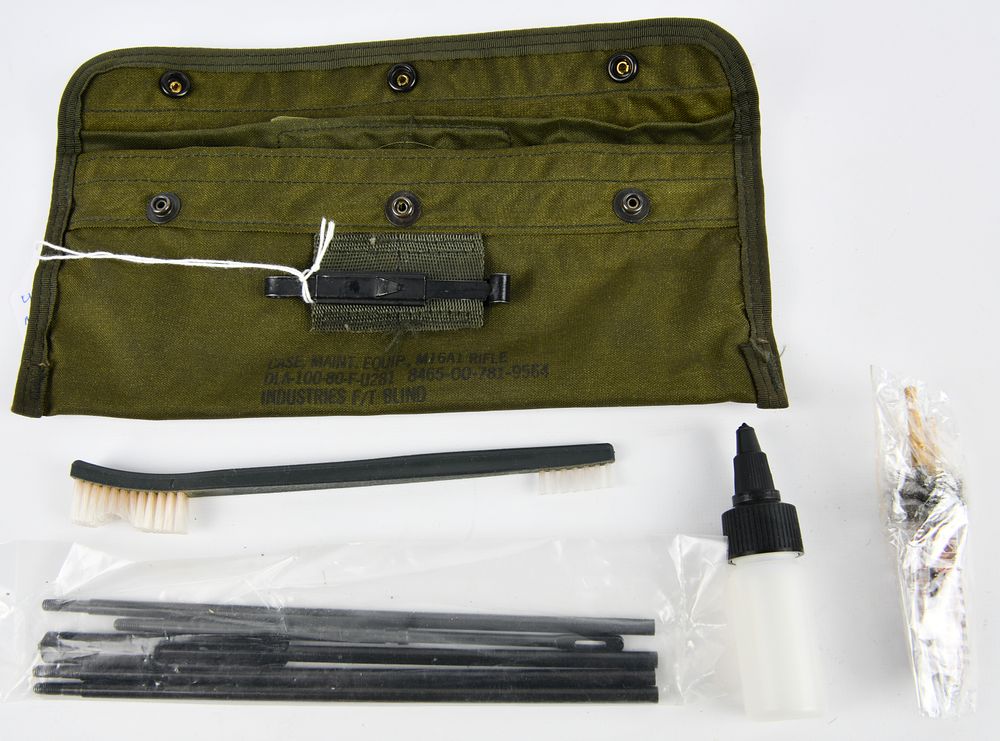 Lot 1337: USGI Vietnam War Era M16A1 Rifle Maintenance Equipment Case and Cleaning Kit