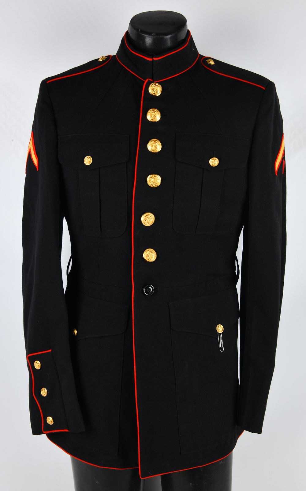 Lot 137: USMC Marine Corps Dress Blues Uniform Jacket, Lance Corporal, Thorngate Uniforms, 1988