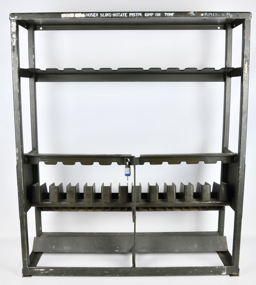 Lot 1397: US Army M12 Small Arms Storage Rack for M16/M16A1 Rifles, Dated 1988