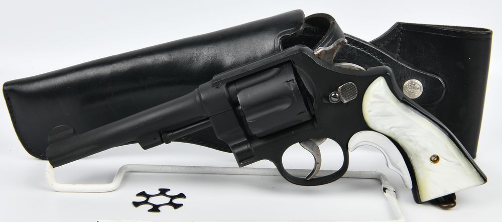 Lot 18: Brazilian Fabrica de Itajuba Colt-Pattern .45 M1917 Revolver with Holster and Moon Clip