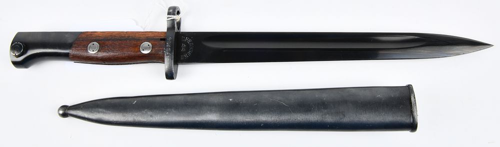 Lot 185: Yugoslavian M48 Mauser Bayonet with Scabbard, Factory 44, 1944